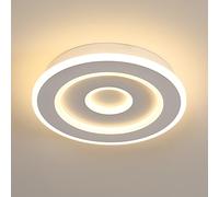 Comely Plafoniera LED Soffitto Girare Moderno, 28W 28cm Lampada da Soffitto, Bianco Lampadario Soffitto per Camera da Letto, Soggiorno, Luce Calda 3000K
