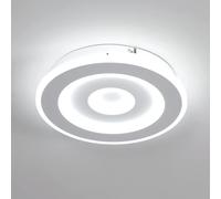 Comely Plafoniera LED Soffitto Girare Moderno, 28W 28cm Lampada da Soffitto, Bianco Lampadario Soffitto per Camera da Letto, Soggiorno, Luce Bianca Fredda 6500K