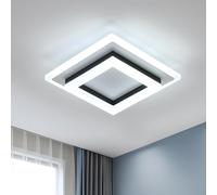 Comely Plafoniera LED Soffitto Moderna, 24W Lampada da Soffitto Quadrata, Lampadario LED Bianco in Acrilico per Camera da letto, Cucina, Corridoio, Luce Bianca Fredda 6500K