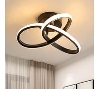 Comely Plafoniera led Soffitto Moderne, 22W 2500LM Lampadario Camera da letto, Design Geometrico Lampada da Soffitto per Soggiorno Cucina Bagno Corridoio, Bianco Calda 3000K