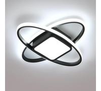 Comely Plafoniera LED Soffitto Moderno, 42W 4725LM Nero Lampada da Soffitto Moderna, Lampadario LED Soffitto per Camera da Letto, Soggiorno, Luce Bianca Fredda 6500K, 40cm