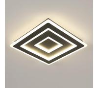 Comely Plafoniera LED Soffitto Nero Quadrata for Soggiorno, 52W 5850LM 40cm Moderno Lampada Lampadario per Camera da Letto, Soggiorno, Luce Naturale 4500K