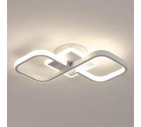 Comely Plafoniera LED Soffitto Quadrata, 36W 4050LM Lampada da Soffitto Moderna Acrilico, Lampadario Soffitto Bianco per Camera da Letto, Soggiorno, Dia 40.5cm,Luce Naturale 4500K