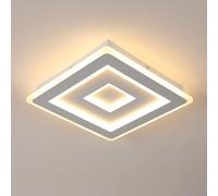 Comely Plafoniera LED Soffitto Quadrata Moderno, 42W 4725LM 30cm Lampada da Soffitto LED Moderna Acrilico, Lampadario LED Soffitto Bianco per Camera da Letto, Soggiorno Luce Calda 3000K, 30cm