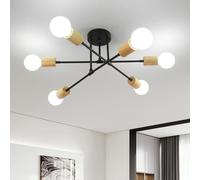 Comely Plafoniera Vintage E27, 6 Luci Lampadario Sputnik Industriale