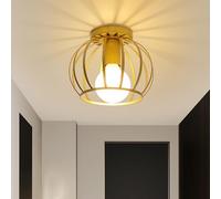 Comely Plafoniera Vintage E27 Soffitto, Lampada da Soffitto Industriale Oro