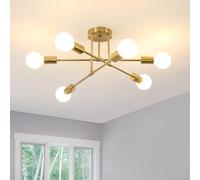 Comely Plafoniere da Soffitto Vintage, 6 Luci Lampadario Industrial Moderno