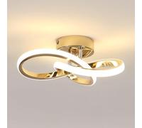 Comely Plafoniere LED, Lampada da Soffitto 22W 2500LM, Forma di Fiore Lampadario LED Soffitto Moderno per Soggiorno Cucina Bagno Camera da Letto Corridoio, Luce Naturale 4500K, Oro