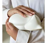 Comemori urna funeraria gatto che dorme, Bianco