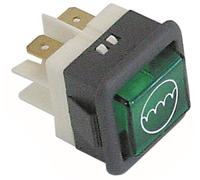 comenda lampada di segnalazione verde 230 V incasso Misura 26,5 X 25,6 mm per lavastoviglie