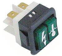 comenda lampada di segnalazione verde 24 V incasso Misura 26,5 X 25,6 mm per lavastoviglie