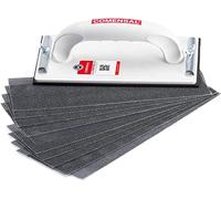 COMENSAL® - Levigatrice manuale 230 x 80 mm - Smerigliatore a mano - Set per Levigatrice manuale - Levigatrice a mano - Levigatrice Manuale - Levigatrice a mano con manico in metallo - Made in EU