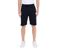 COMEOR Pantaloncini da uomo con chiusura lampo, in cotone, pantaloni corti, pantaloni sportivi corti da uomo, bermuda da jogging, pantaloni estivi, Nero , L