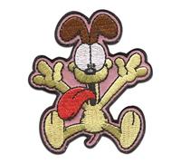 Comercial Mercera Garfield Oldie Gatto comico ricamato - Toppe Termoadesive Patch Toppa Ricamate, Misura: 6 x 6,4 cm