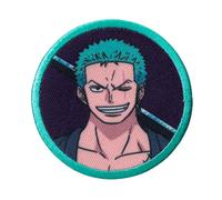 Comercial Mercera One Piece Roronoa Zoro - Toppe Termoadesive Patch Toppa Ricamate, Misura: 6,5 x 6,5 cm