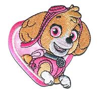 Comercial Mercera Paw Patrol Skye Patch Termoadesivo 6,8 x 6,3 cm per Bambini con Super Cuccioli Cane Eroe Avventura, Pantaloni Jeans Ginocchio Riparazione Toppe