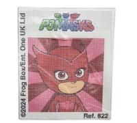 COMERCIAL MERCERA, Punto Croce, Punto Croce Bambini, Pj Mask, Crea la tua Immagine a Punto Croce con il Nostro kit Punto Croce, Divertente per i Bambini Imparare il Punto Croce, 18x15 cm (Gufetta)