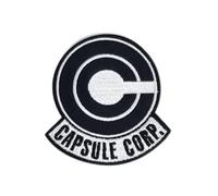 Comercial Mercera, Toppa Termoadesiva per Tessuti, Dragon Ball, Capsule Corp, Toppa Termoadesiva Ideale per Cappellini, Giacche, Magliette o Zaini Scolastici, 100% poliestere, 7x6 Centimetri