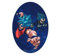 COMERCIAL MERCERA, Toppa Termoadesiva per Tessuti, Dragon Ball, Ginocchiera Dragon Ball, Toppe per Riparare T-Shirts, Giubbotti, Pantaloni, 100% Poliestere, 11x8 Cm (Goku y Vegeta Super Saiyan Blu)