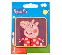 COMERCIAL MERCERA, Toppa Termoadesiva per Tessuti, Peppa Pig, Toppa Termoadesiva Ideale per Cappellini, Giacche, Magliette o Zaini Scolastici, 100% Poliestere (Peppa Pig Vestito Rosso)