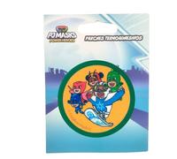 COMERCIAL MERCERA, Toppa Termoadesiva per Tessuti, Pj Mask, Super Pigiamini, Toppa Termoadesiva Ideale per Cappellini, Giacche, Magliette o Zaini Scolastici, 100% Pol (Power Heroes 2, Stampato)