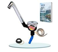 Comet - Rubinetto da campeggio NOVO 12 V per camper, con attacco da 10 mm (freddo), nero, cromato, rubinetto da campeggio compatto con pompa, ideale per lavabo, camper, rubinetto per camper