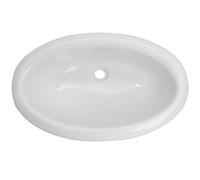 Comet Vasca Ovale Da Incasso Lavello Per Caravan 450x275 Mm Bianco