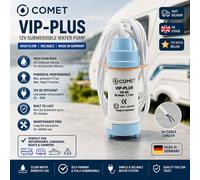 Comet VIP Plus Pompa Acqua Sommergibile 12V 20L/min Per Caravan Campervan Barca