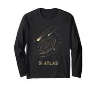 Cometa Cosmic Space Art Design 3I Atlas Astronauta Maglia a Manica
