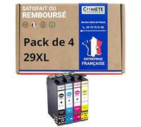COMETE - 29XL - 4 Cartucce d'Inchiostri Compatibili con Epson 29 29XL T2995 - per Epson XP235 XP245 XP247 XP332 XP335 XP342 X345 XP432 XP435 XP442 X445 (1 Nero 1 Ciano 1 Magenta 1 Giallo)