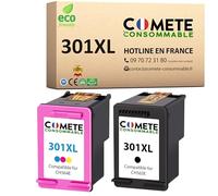 COMETE - 301XL - 2 Cartucce d'Inchiostro Compatibili 301 XL - per Cartuccia 301 cartuccia 5534... - Nero e Color