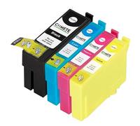 COMETE 34XL - Confezione da 4 cartucce d'inchiostro compatibili con Epson 34 XL Pallina da Golf - per Epson Workforce Pro WF-3725DWF WF3725DWF WF3720DWF (1 Nero, 1 Ciano, 1 Magenta, 1 Giallo)