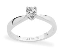 Comete ANB2063 18kt White Gold Diamond Solitaire Ring - 0.11 ct