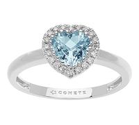 Comete Anello Oro Acquamarina Diamanti ANQ313