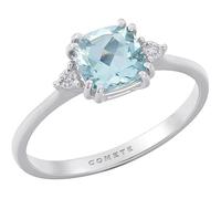 Comete ANQ349 18K White Gold Aquamarine & Diamond Ring - Elegant Gift