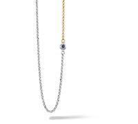 Comete Collana da uomo collezione blue star. Girocollo in argento 925‰ lucido e giallo con zircone blu e bianco. La referenza è ugl 712