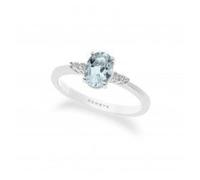Comete Fantasia Acquamarina & Diamond Ring ANQ296 - 18K White Gold 0.7 ct