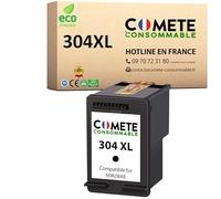 COMETE, Marca francese - 304XL - 1 cartuccia d'inchiostro compatibile con HP 304 XL - per HP Envy 5010 5020 5030 5032 Deskjet 2620 2622 2630 2632 2633 2634 3720 (1 nero)