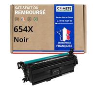 COMETE, Marca francese 654X - 1 cartuccia di toner compatibile con HP 654 X CF330X - per HP Color Laserjet Enterprise M651dn M651n M651xh (1 nero)