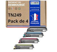 COMETE, Marca francese TN249 - 4 cartucce toner compatibili con Brother TN-249 - per Brother HL-L8230CDW HL-L8240CDW MFC-L8340CDW MFC-L8390CDW (nero e colore)