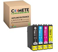 COMETE T0615-4 Cartucce d'Inchiostro Compatibili con EPSON T0615 T061 (T0611 T0612 T0613 T0614) C13T06154010 per stampante EPSON Stylus D68 D88 DX3800 DX3850 DX420000 (Confezione da 1 4)