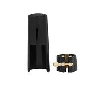 COMETX Accessori per sassofono con fibbia in metallo e clip in pelle + tappo a vite singola in rame, legatura per sassofono compatta e durevole