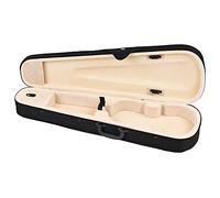 COMETX Custodia per violino professionale 4/4 Full Size a forma di triangolo, custodia rigida e super leggera con tracolla, beige