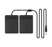 COMETX Doppio pedale 3.5mm Interfaccia Compact Sustain Pedale Universale Doppio Pedale per Strumenti Musicali Pianoforte Pieghevole Portatile Tastiera Elettronica Tamburo Pieghevole Elettronico