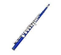 COMETX Flauto da concerto occidentale placcato in cupronichel placcato argento, 16 fori, chiave di C, strumento a fiato con panno di pulizia, guanti e mini cacciavite, custodia imbottita