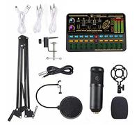 COMETX Mixer audio per computer e telefoni cellulari Multifunzionale Live SK500 Scheda audio e BM800 Kit microfono a sospensione Broadcasting Registrazione a condensatore Set di microfono intelligente