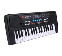 COMETX Pianoforte elettrico 37 tasti USB Organo elettronico Pianoforte elettrico con microfono Nero Musica digitale Tastiera elettronica Altoparlanti stereo integrati con 8 toni 8 ritmi 6 canzoni demo