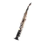 COMETX Sax soprano in ottone dritto sassofono soprano in Sib B piatto strumento a fiato guscio naturale chiave intagliata modello con custodia per il trasporto guanti panno pulizia cinghie asta di