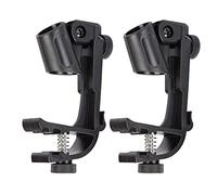 COMETX Supporto regolabile per microfono per batteria 2 pezzi clip per microfono per batteria Supporto per microfono regolabile per tamburo Supporto per cerchio per batteria Montaggio a bordo