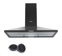 COMFEE Cappa Aspirante 90 cm PYRA17B 90 Nera Cappa Cucina con LED Sistema di